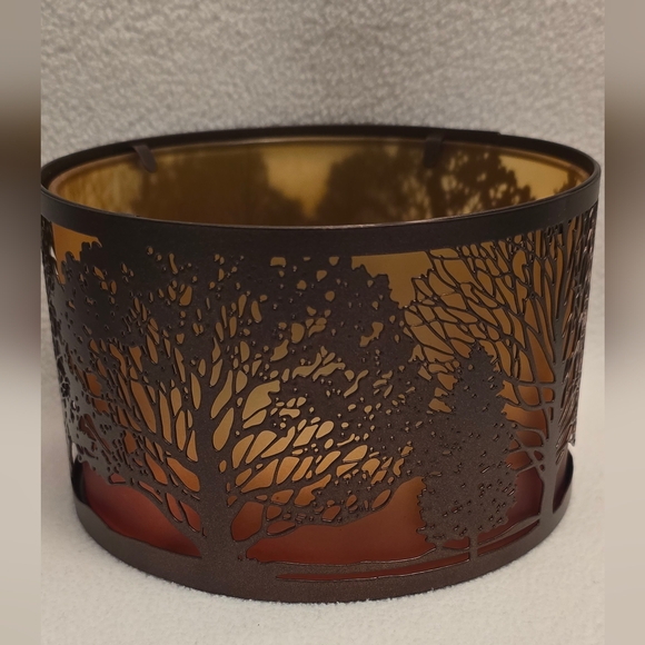 Yankee Candle Brown and Orange Tree Silhouette Shade - Picture 1 of 9